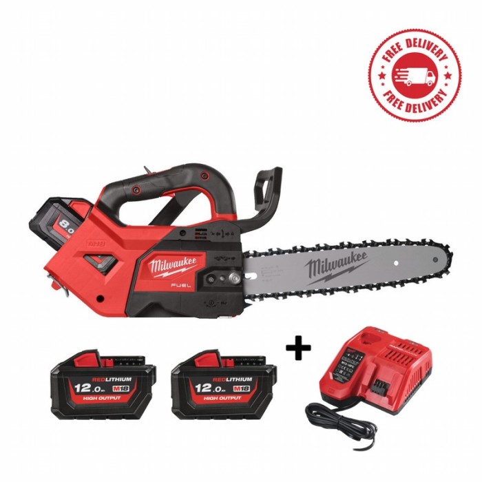 CHAINSAW WITH 30 CM BAR M18 FTHCHS30-802 MILWAUKEE (2 BATTERIES + CHARGER)