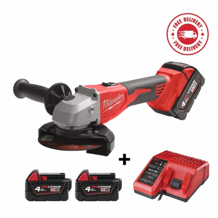 M18™ M18 BLSAG125X-402X 125MM MILWAUKEE ANGLE GRINDER M18™ (2 BATTERIES + CHARGER)