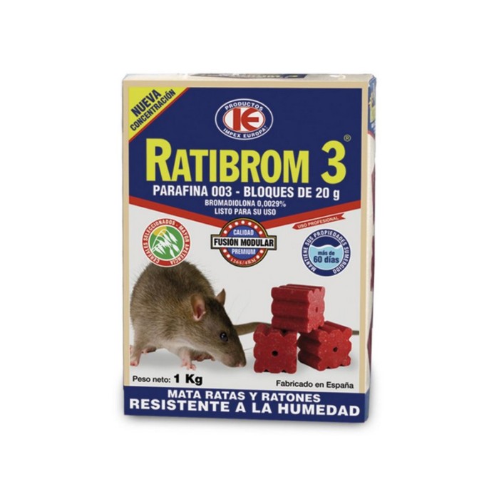RATIBROM 3 - 20 GR RATIBROM 3 BLOCK (BOX 1 KG)